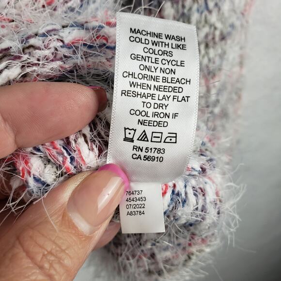 Maurices Womens 2X Chunky Knit Mock Neck Neutral Heathered Colorblock Comfy Cozy - Picture 7 of 8